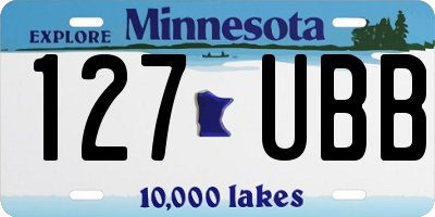 MN license plate 127UBB