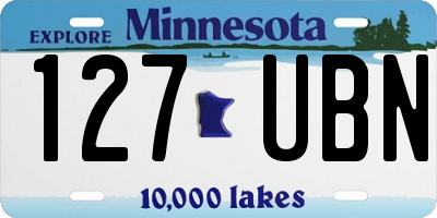 MN license plate 127UBN