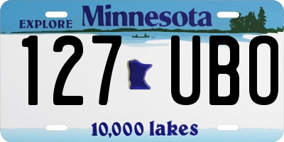 MN license plate 127UBO