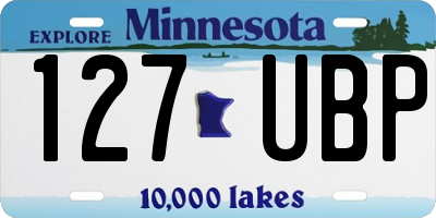 MN license plate 127UBP