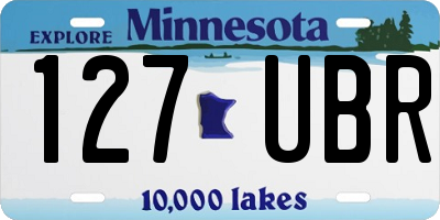 MN license plate 127UBR