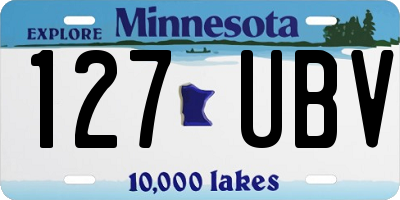 MN license plate 127UBV