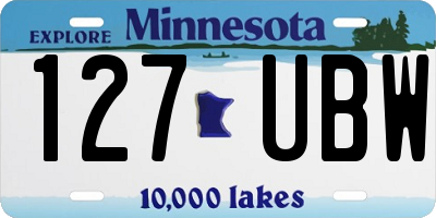 MN license plate 127UBW