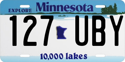 MN license plate 127UBY