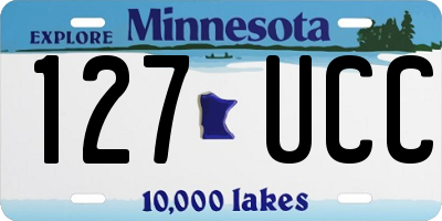 MN license plate 127UCC