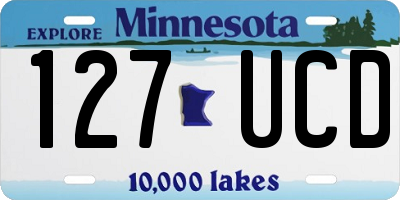 MN license plate 127UCD