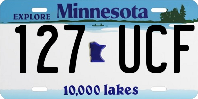 MN license plate 127UCF