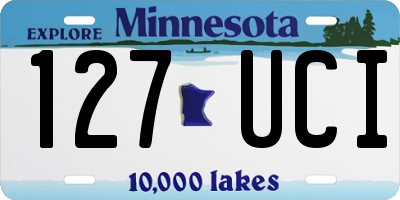MN license plate 127UCI