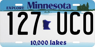MN license plate 127UCO