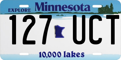 MN license plate 127UCT