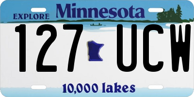 MN license plate 127UCW