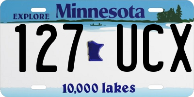 MN license plate 127UCX