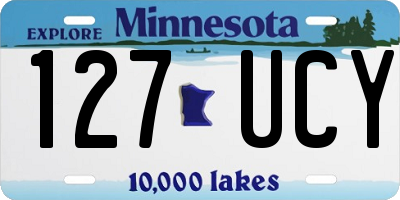 MN license plate 127UCY