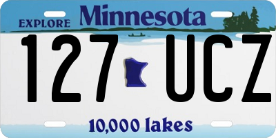 MN license plate 127UCZ