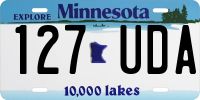 MN license plate 127UDA