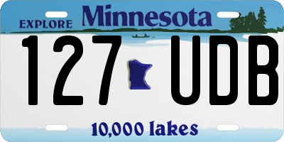 MN license plate 127UDB