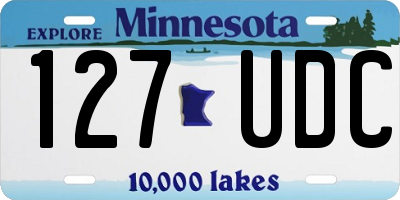 MN license plate 127UDC