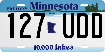 MN license plate 127UDD