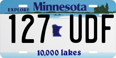 MN license plate 127UDF