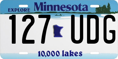 MN license plate 127UDG