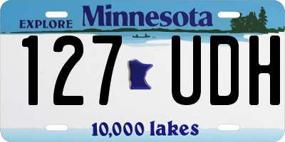 MN license plate 127UDH