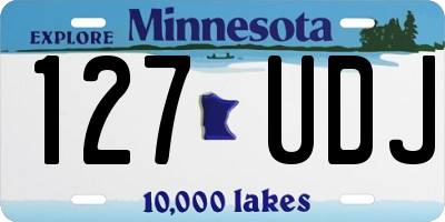 MN license plate 127UDJ