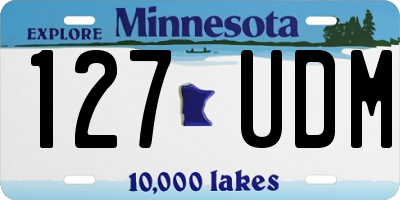 MN license plate 127UDM