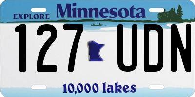 MN license plate 127UDN