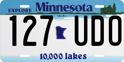 MN license plate 127UDO