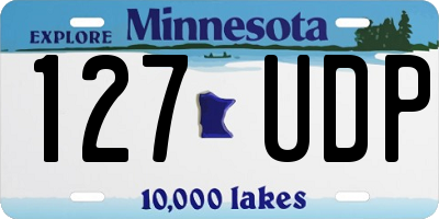 MN license plate 127UDP