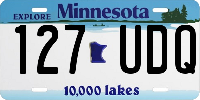 MN license plate 127UDQ
