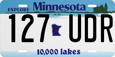 MN license plate 127UDR