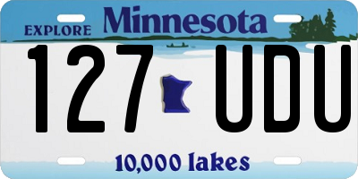 MN license plate 127UDU