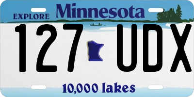 MN license plate 127UDX