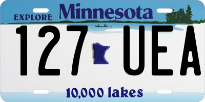 MN license plate 127UEA