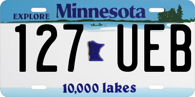 MN license plate 127UEB