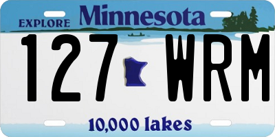 MN license plate 127WRM