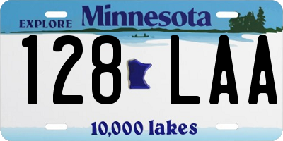 MN license plate 128LAA