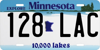 MN license plate 128LAC