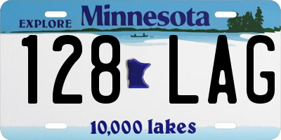 MN license plate 128LAG