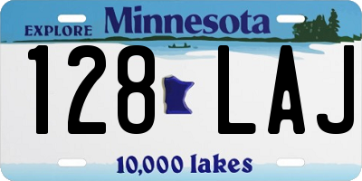 MN license plate 128LAJ