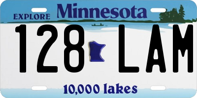 MN license plate 128LAM