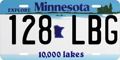 MN license plate 128LBG