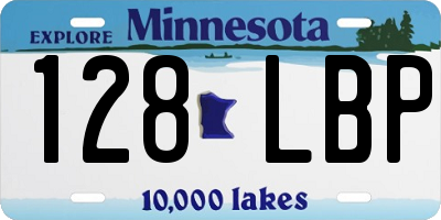 MN license plate 128LBP