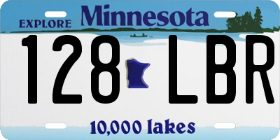 MN license plate 128LBR