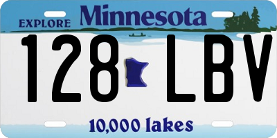 MN license plate 128LBV
