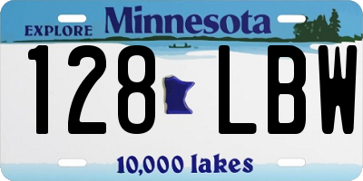MN license plate 128LBW