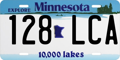 MN license plate 128LCA