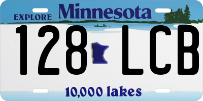 MN license plate 128LCB