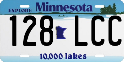 MN license plate 128LCC